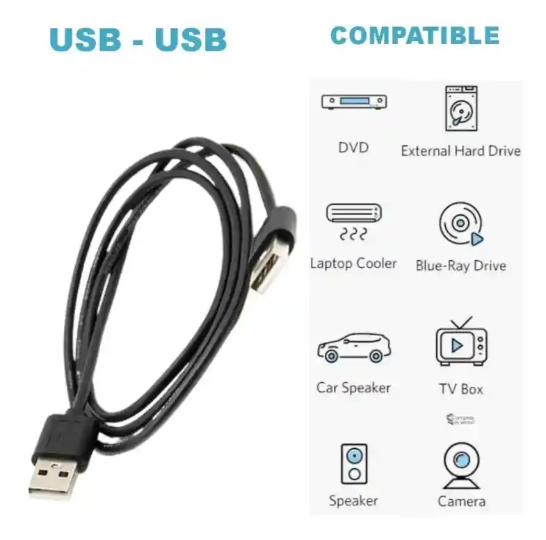 Cable Extensor Usb Macho A Macho 1.5 Metros