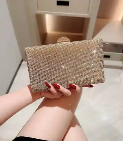 Cofre Para Dama Ref, Cartera Brillante