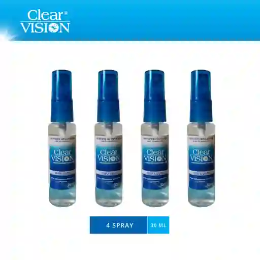Limpia Gafas/lentes Clear Vision. Kit 4 Unidades De Spray 30ml.