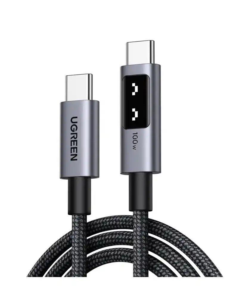 Cable Tipo C A Tipo C Ugreen Uno 100w 1m Con Pantalla Led