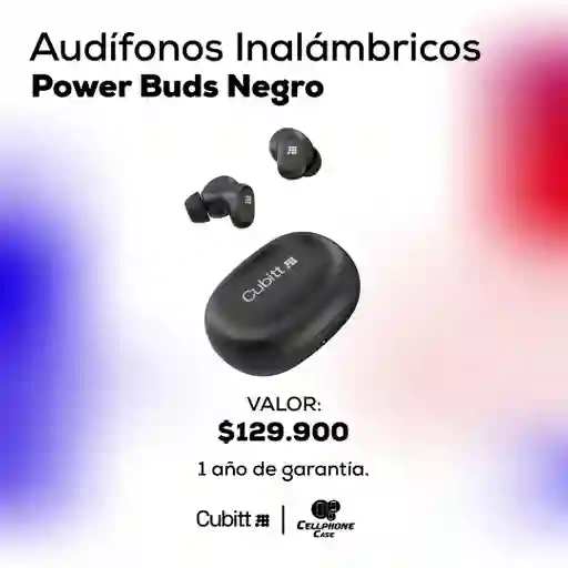 Audífonos Inalámbricos Power Buds Negro