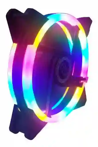 Ventilador Para Torre Gamer 12cm Rgb Doble Anillo