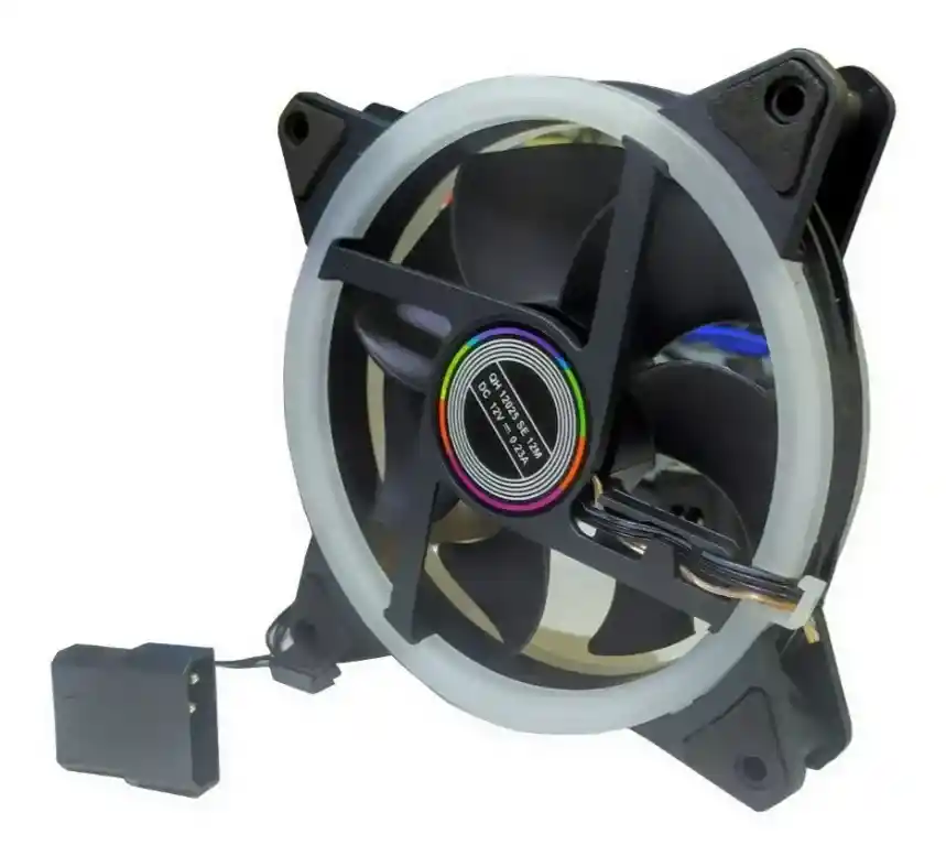 Ventilador Para Torre Gamer 12cm Rgb Doble Anillo