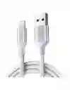 Cable Usb-a A Lightning Ugreen 2m Reforzado Mfi Blanco