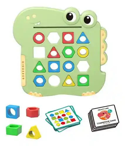 Juego Coincidencia Tarjetas Y Figuras Dinosaurio