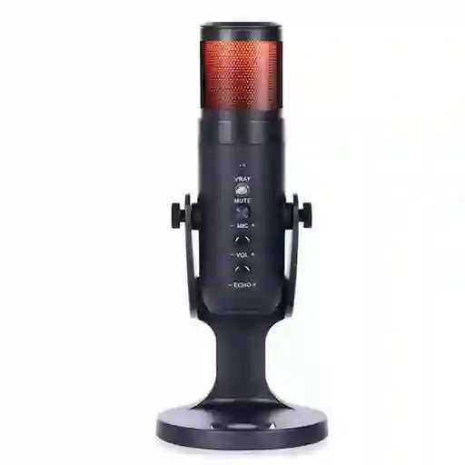 Micrófono Gamer Stream Y Podcast Jd-950 Rgb Negro
