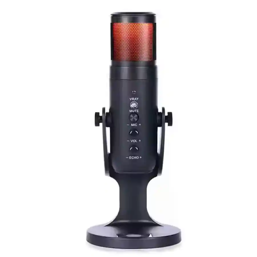 Micrófono Gamer Stream Y Podcast Jd-950 Rgb Negro