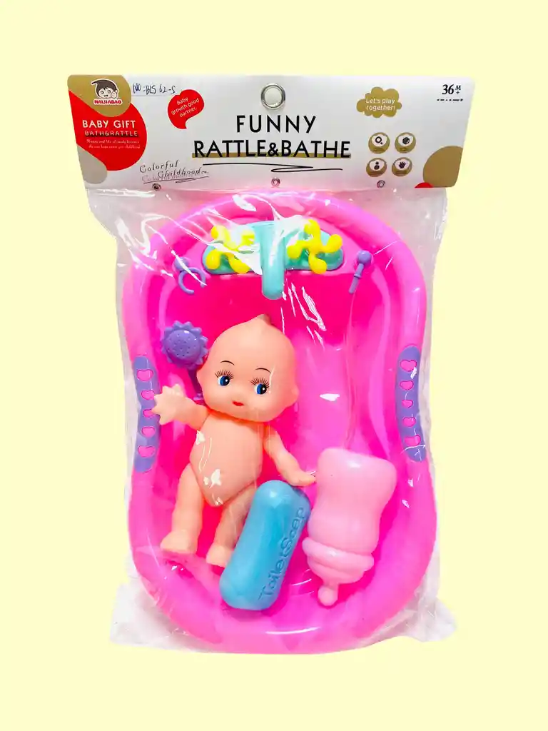 Bañera Muñeco Mini Baño Ducha Juguete Infantil