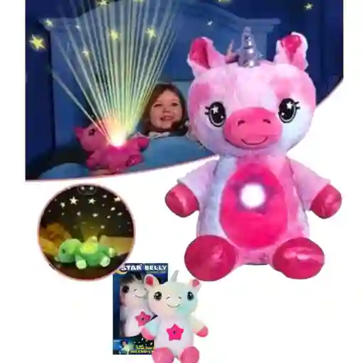 Peluche Proyector De Estrellas Star Belly Muñeco Luminoso