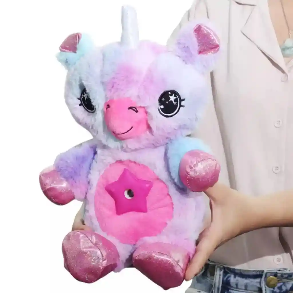 Peluche Proyector De Estrellas Star Belly Muñeco Luminoso
