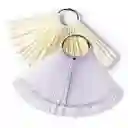 Muestrario De Uñas Llavero X 50 Tips Esmaltes Manicure Oferta Blanco O Transparente Aleatorio