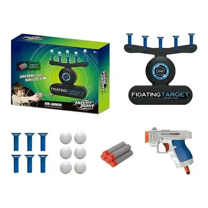 Hover Blast - Juego Juguete De Dardos Con Blanco Flotante