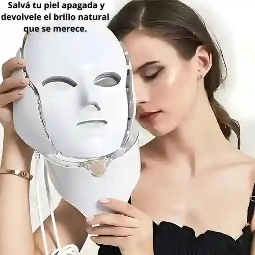 Mascara Fototerapia Led Facial Anti Arrugas Cuello Acné
