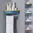 Estante Esquina De Pared Con Gancho Para Baño Multi Organizador