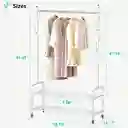 Perchero Multifuncional De Metal Portátil Con Ruedas