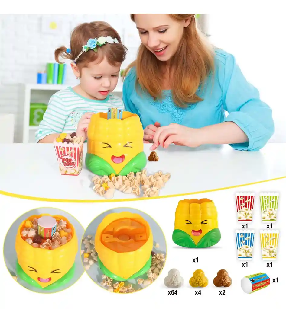 Pop Corn Game - Juego Juguete De Mesa Interactivo De Palomitas