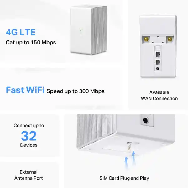 Router Inalámbrico – Mercusys - Mb110-4g (sim Card)