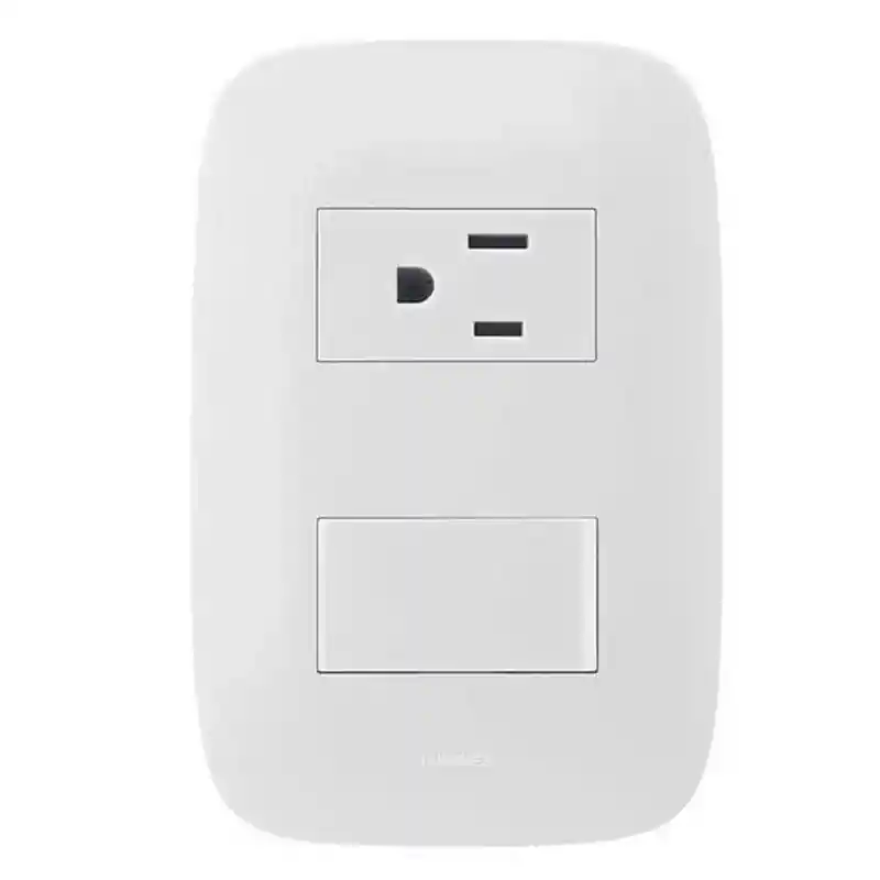 Toma Galica-2 Sencilla C.p + Interruptor Blanca- Legrand Gl2-301bg