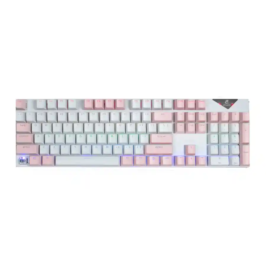 Teclado Gamer Mecanico Jeqang Jk919 Rgb Rosa