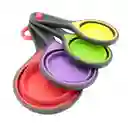 Set De Tazas Medidoras Plegables De Silicona (4 Piezas)