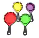 Set De Tazas Medidoras Plegables De Silicona (4 Piezas)