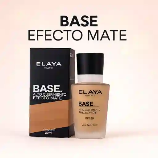 Base De Alto Cubrimiento Efecto Mate Elaya