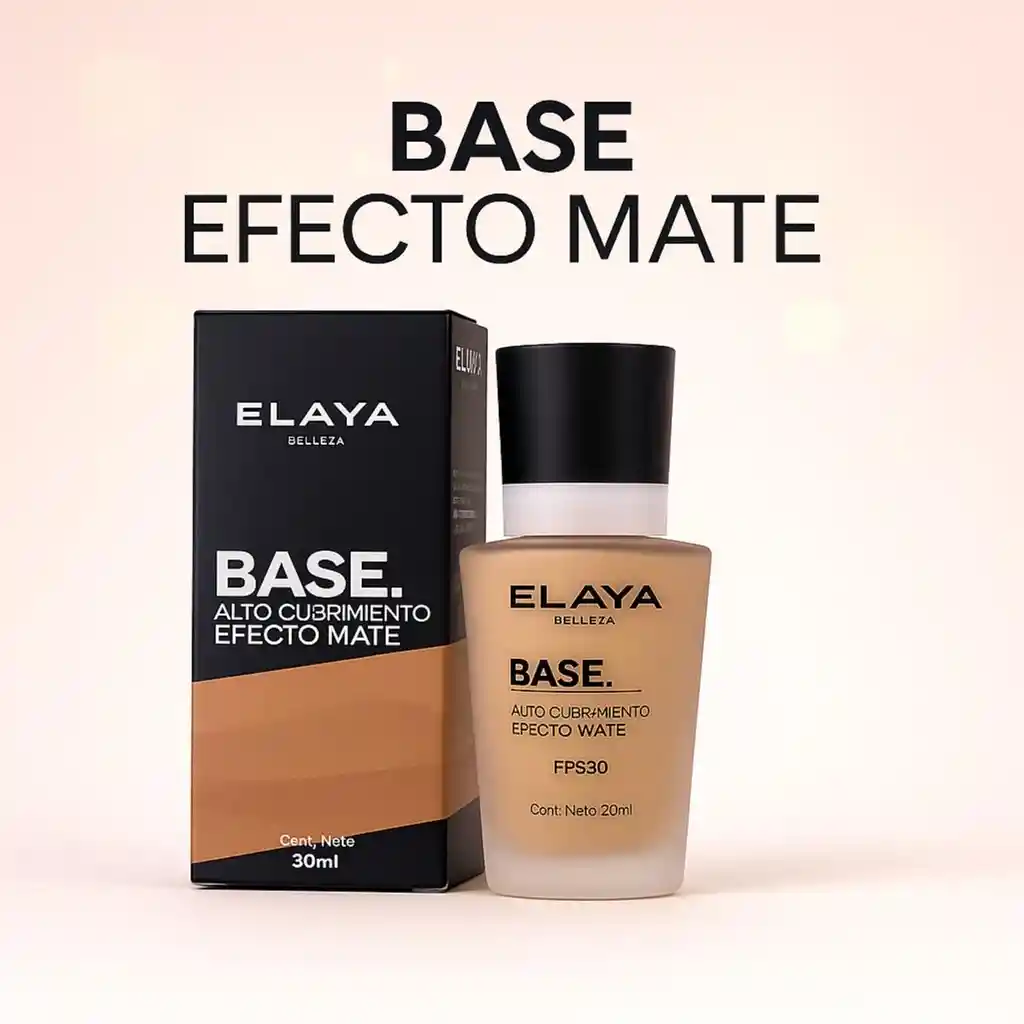 Base De Alto Cubrimiento Efecto Mate Elaya