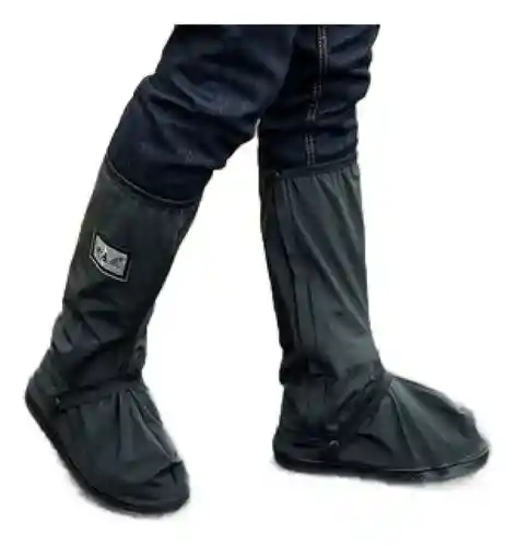 Bota Impermeable De Lona Con Cremallera