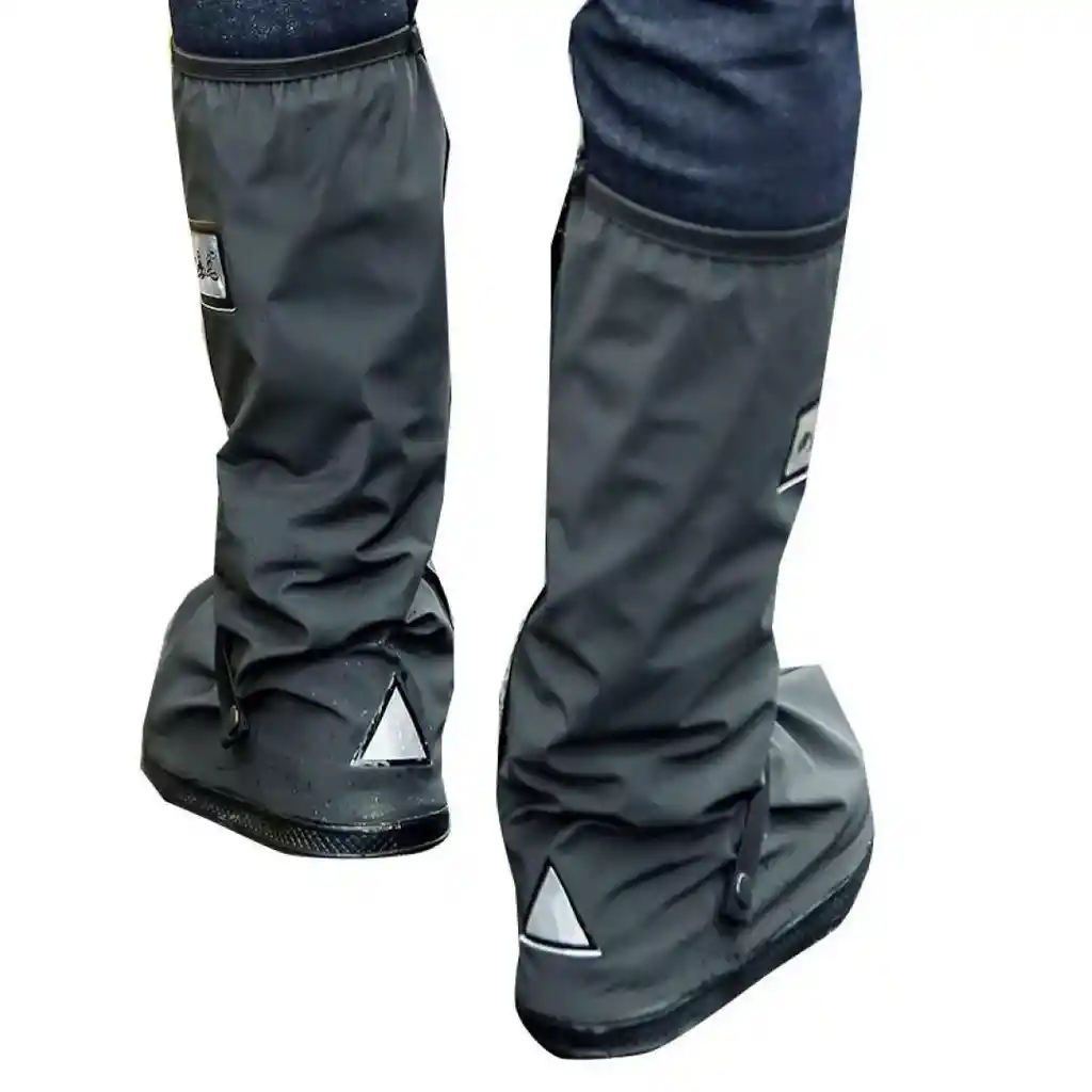 Bota Impermeable De Lona Con Cremallera