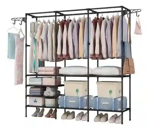 Closet Organizador 3 Espacios Zapatero Perchero Multifunción