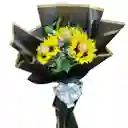 Girasoles Con 3 Unidades De Chocolates