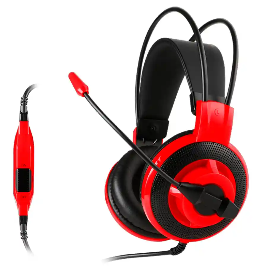 Diadema Gamer Msi Ds501 Negra Y Rojo