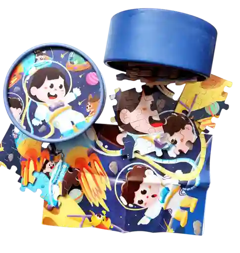Tarro Rompecabezas Infantil X100 Espacial