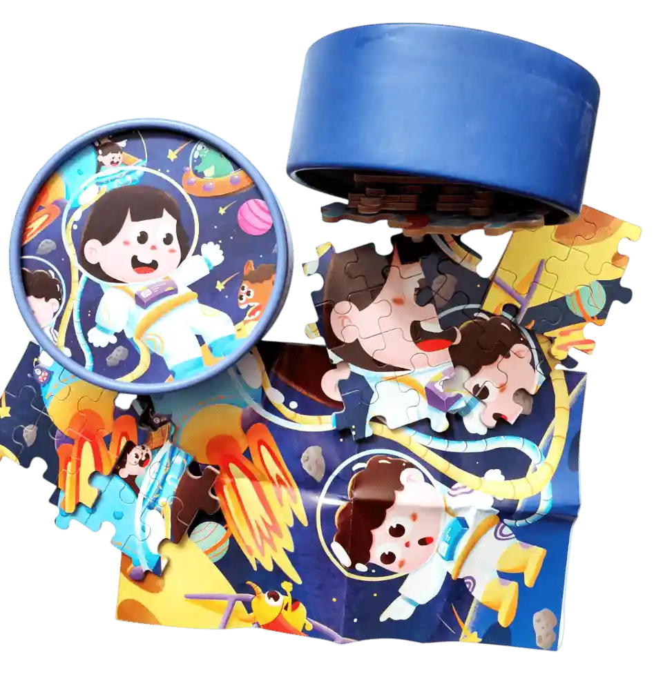 Tarro Rompecabezas Infantil X100 Espacial