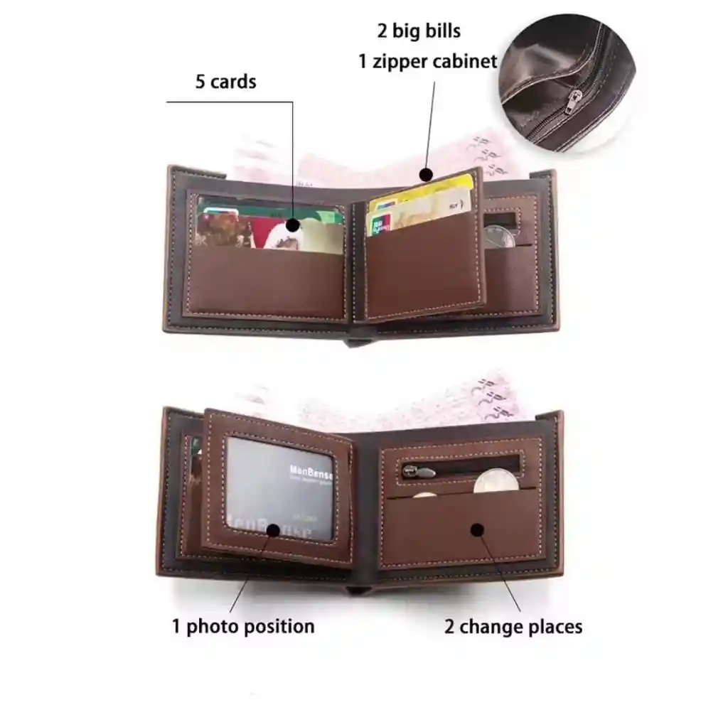 Billetera Para Hombre En Cuero