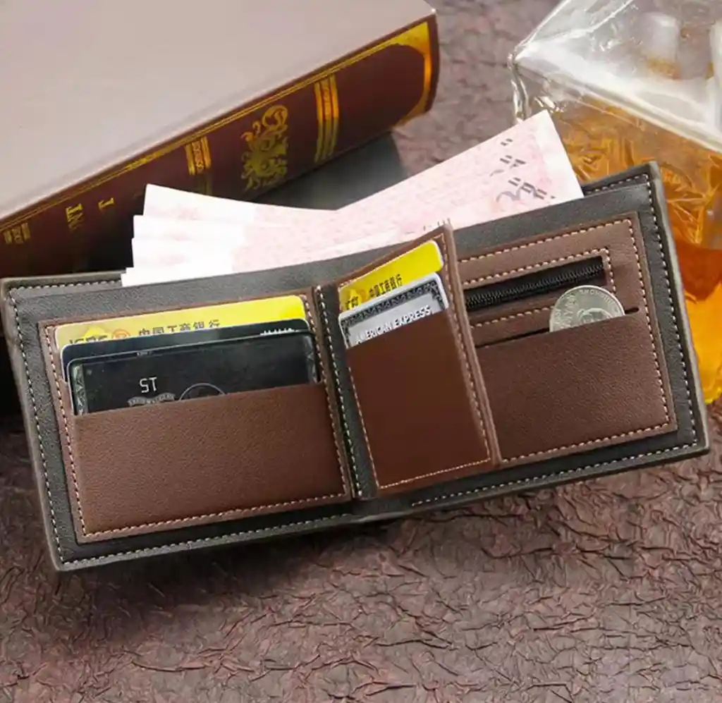 Billetera Para Hombre En Cuero