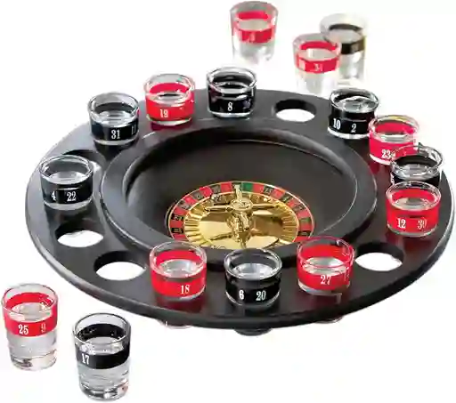 Ruleta De Shots Con Vasos Numerados Para Fiestas