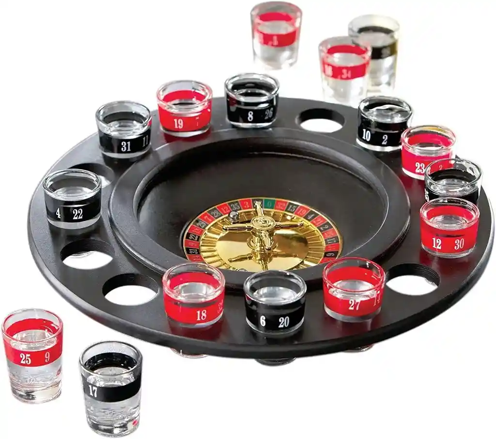 Ruleta De Shots Con Vasos Numerados Para Fiestas