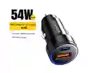 Cargador Carro Essager Usb-a+usb-c Carga Rápida 54w Aluminio