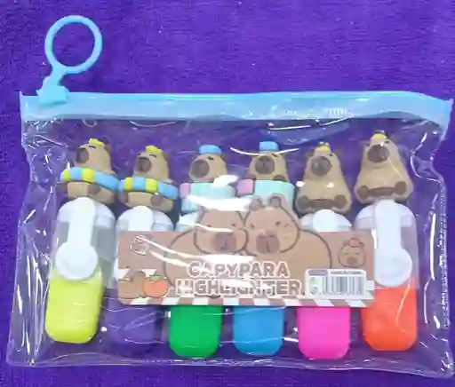 Resaltadores Capybara X 6 Neon