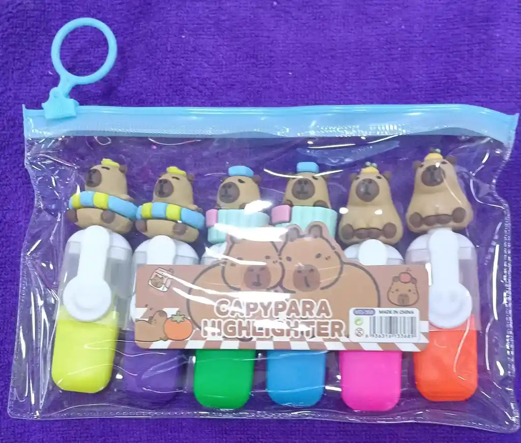 Resaltadores Capybara X 6 Neon