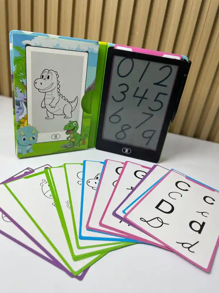 Libro Didactico Educativo De Plantillas Mágicas Lcd Aprende