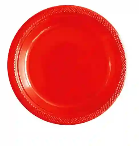 Plato Sempertex Plastico Deluxe 9" Rojo X 10 Und Party