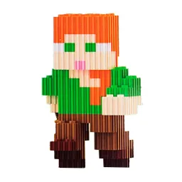 Minecraft Guerrera Juguete Armable Armatodo Construcción