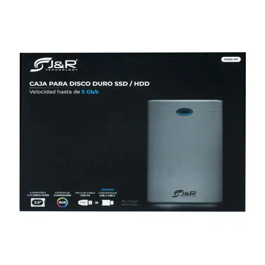 Caja Externa Disco Duro 2,5 Jyr Jhdd011 Usb3.0 5gbps + Tipoc