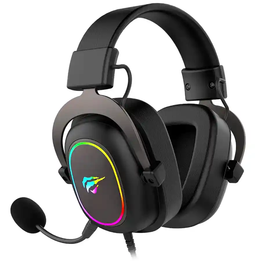 Diadema Gamer Havit H2002r Profesional Negra 7.1 Rgb