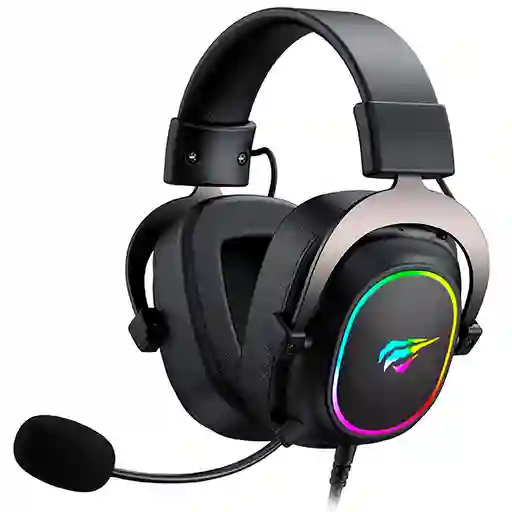 Diadema Gamer Havit H2002r Profesional Negra 7.1 Rgb