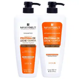 Maxybelt Shampoo + Acondicionador Proteína de Leche y Quinua