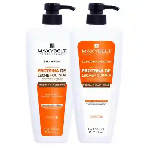 Maxybelt Shampoo + Acondicionador Proteína de Leche y Quinua
