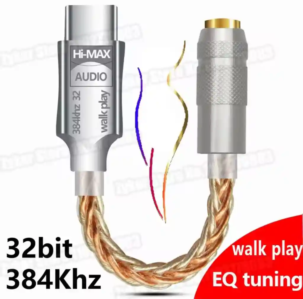 Adaptador Hi-res Tipo C A 3.5mm – Hi-max Audio 32bit 384khz